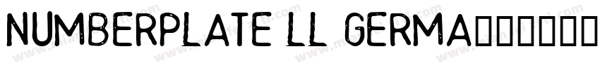 Numberplate LL Germa字体转换
